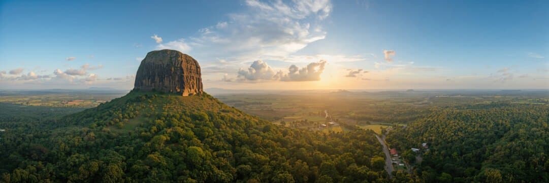 Nigerian terrain at sunset