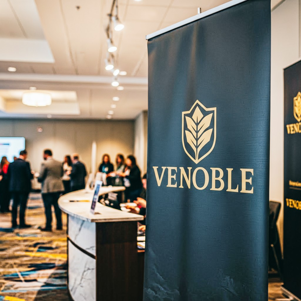 Delegates networking at a Venoble summit